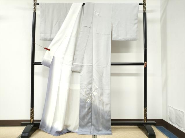 平和屋着物●訪問着 枝花文 暈し染め 金彩 正絹 逸品 CABM3777yc