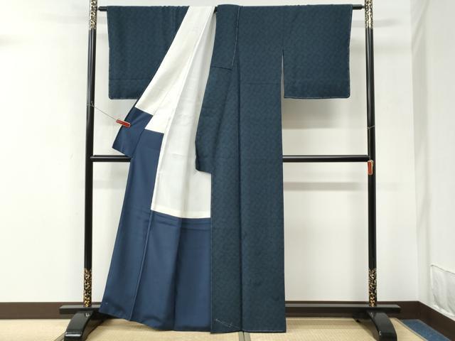 平和屋着物●江戸小紋 菊 正絹 逸品 未使用 CABM3797yc