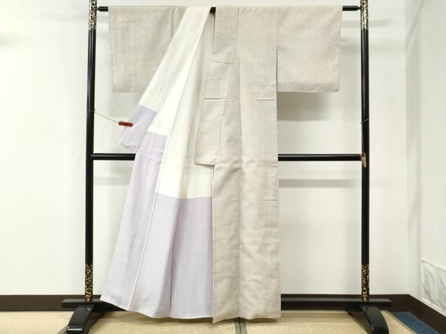 平和屋着物●本塩沢 110亀甲 草花文 正絹 逸品 未使用 CABM3816yc