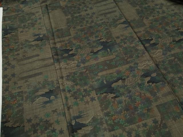平和屋着物●本場大島紬 9マルキ 色紙重ね霞草花文 正絹 逸品 未使用 CABM3820yc