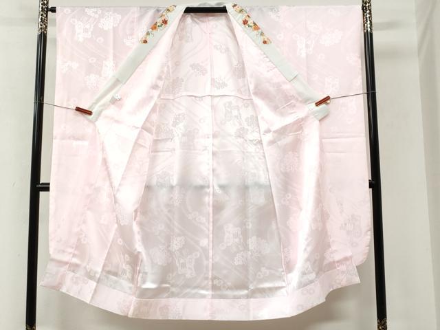 平和屋着物●豪華振袖・長襦袢セット 毬舞花文 暈し染め 金彩 半衿刺繍 正絹 逸品 CABM3826yc