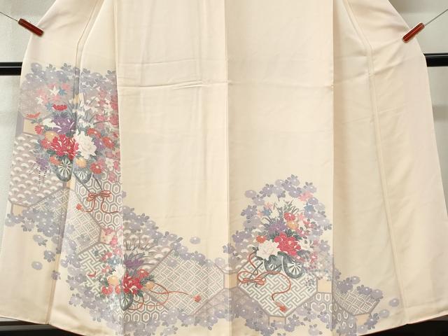 平和屋着物●訪問着 友禅 職工吉祥牡丹花車文 正絹 逸品 CABM3843yc