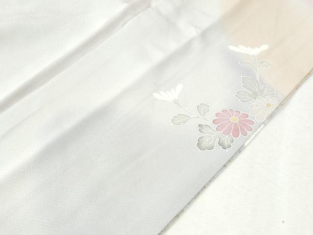 平和屋着物●訪問着 駒刺繍 竹垣枝菊文 暈し染め 金彩 正絹 逸品 CABM3845yc