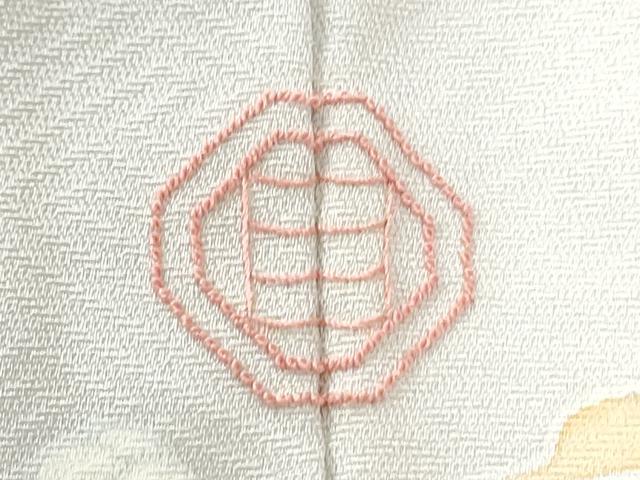 平和屋着物●訪問着 駒刺繍 竹垣枝菊文 暈し染め 金彩 正絹 逸品 CABM3845yc