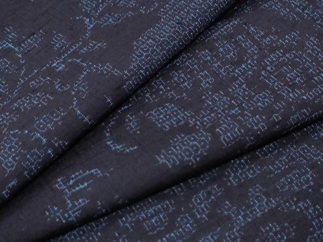 平和屋着物●結城紬 100亀甲 吉祥花唐草文 正絹 逸品 CABM3849yc