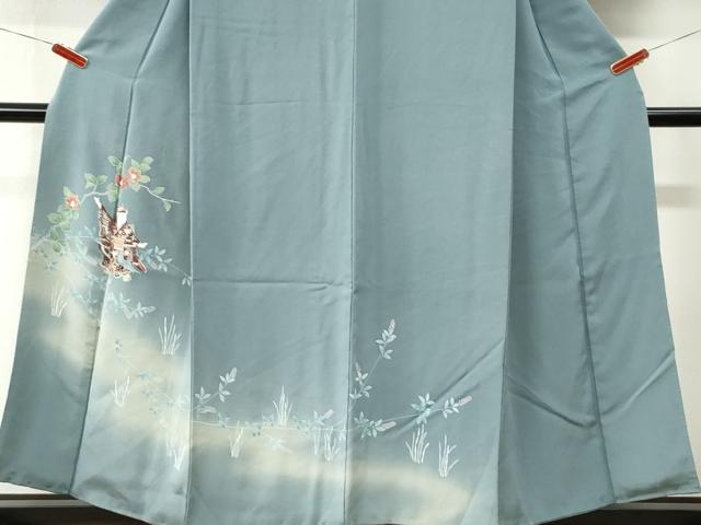 平和屋着物●訪問着 友禅 人物木賊枝花文 暈し染め 正絹 逸品 CABM3859yc