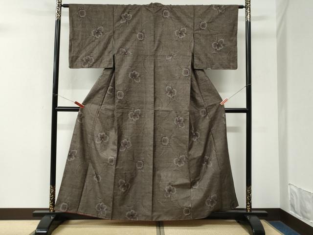 平和屋着物●本場大島紬 9マルキ カトレア 正絹 逸品 未使用 CABM3861yc