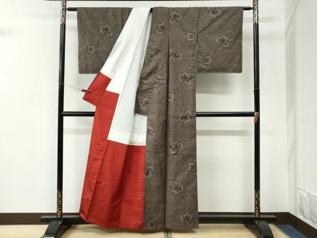平和屋着物●本場大島紬 9マルキ カトレア 正絹 逸品 未使用 CABM3861yc
