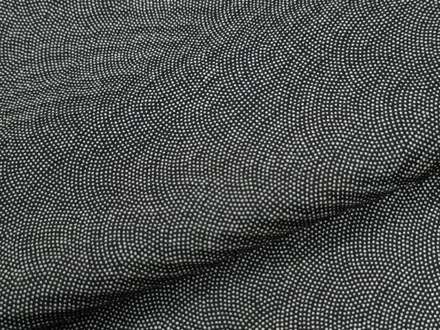 平和屋着物●江戸小紋 鮫小紋柄 黒地 正絹 逸品 CABM3865yc