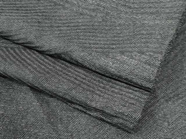 平和屋着物●江戸小紋 鮫小紋柄 黒地 正絹 逸品 CABM3865yc