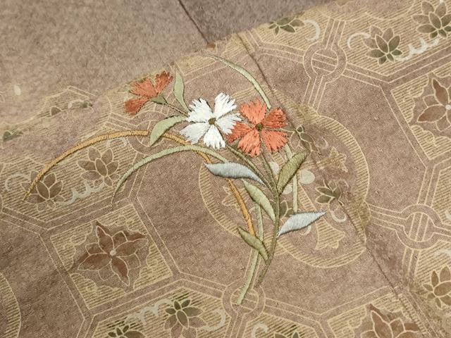 平和屋着物●訪問着 刺繍 花蝶文 暈し染め 金彩 ロング丈 正絹 逸品 CABM3866yc