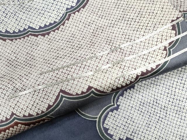 平和屋着物●訪問着 駒刺繍 絞り 霞雲重ね文 正絹 逸品 未使用 CABM3872yc