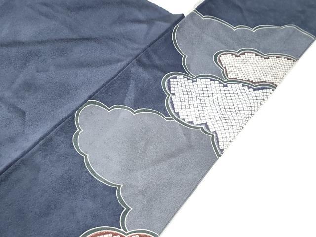 平和屋着物●訪問着 駒刺繍 絞り 霞雲重ね文 正絹 逸品 未使用 CABM3872yc