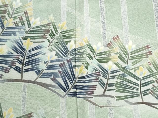 平和屋着物●本加賀友禅作家 片山則夫 訪問着 松葉文 正絹 逸品 CABM3883yc