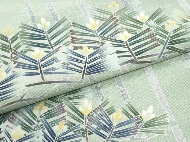 平和屋着物●本加賀友禅作家 片山則夫 訪問着 松葉文 正絹 逸品 CABM3883yc