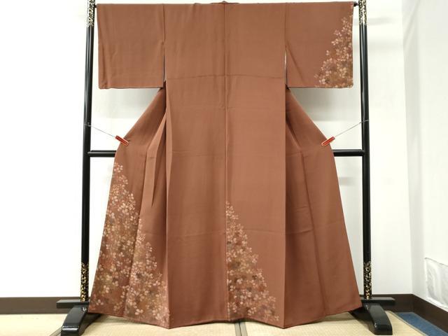 平和屋着物●訪問着 刺繍 ろうけつ染 草花文 正絹 逸品 CABM3885yc