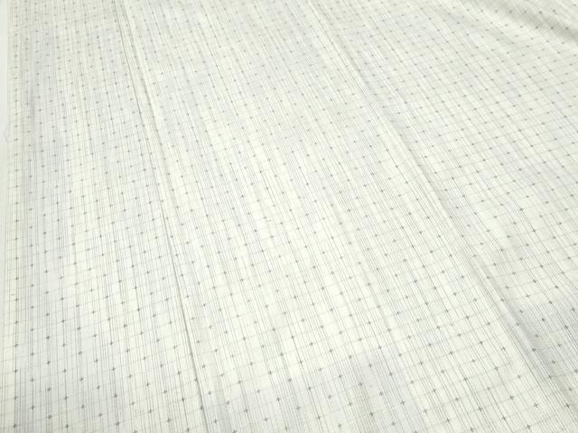 平和屋着物●西陣 三代目市三郎 雅紬 十字絣 証紙付き 正絹 逸品 未使用 CABM3886yc