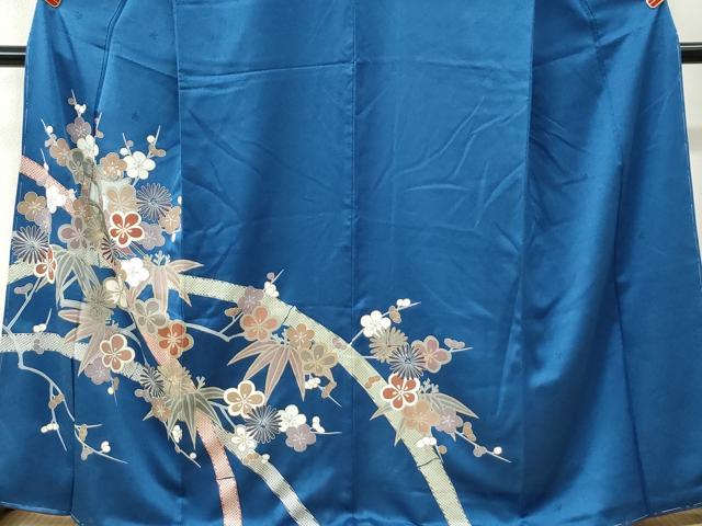 平和屋着物●訪問着 笹竹御所車枝梅文 金彩 正絹 逸品 未使用 CABM3888yc