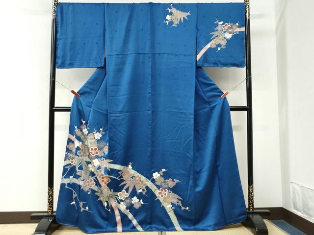 平和屋着物●訪問着 笹竹御所車枝梅文 金彩 正絹 逸品 未使用 CABM3888yc