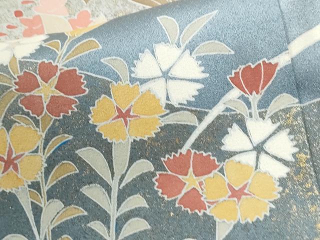 平和屋着物●訪問着 駒刺繍 鴛鴦牡丹花文 暈し染め 金彩 正絹 逸品 CABM3893yc