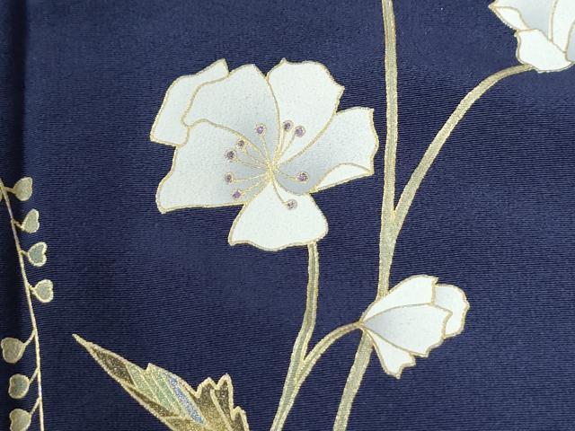 平和屋着物●訪問着 枝花文 暈し染め 金彩 正絹 逸品 CABM3907yc