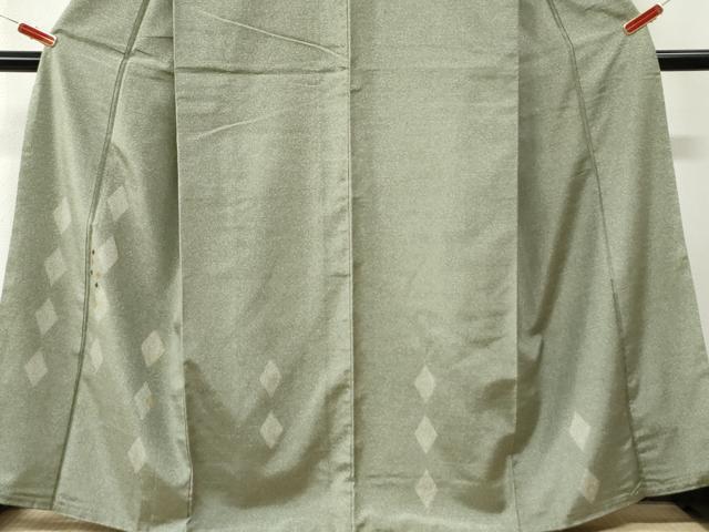 平和屋着物●訪問着 紬地 菱文 金彩 正絹 逸品 未使用 CABM3918yc