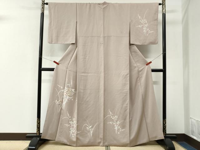 平和屋着物●訪問着 駒刺繍 源氏香枝花文 金彩 正絹 逸品 CABM3920yc