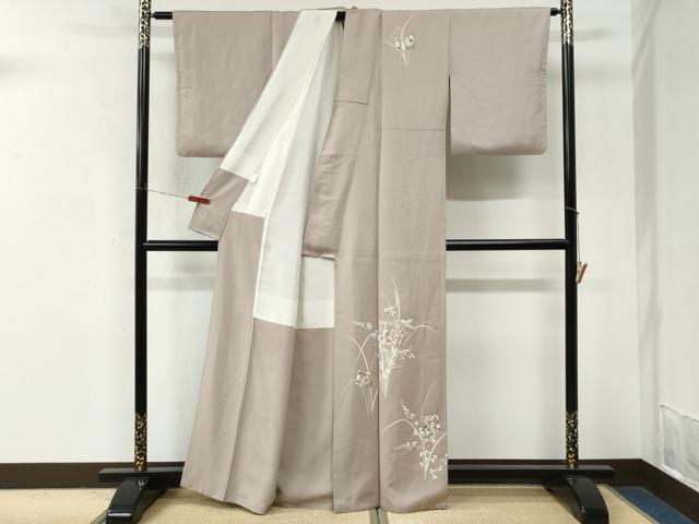 平和屋着物●訪問着 駒刺繍 源氏香枝花文 金彩 正絹 逸品 CABM3920yc