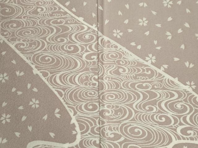 平和屋着物●訪問着 流水舞桜文 正絹 逸品 CABM3928yc