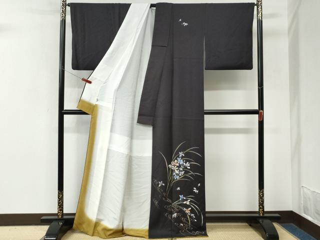 平和屋着物●訪問着 流水枝花文 金彩 健勝苑扱い 正絹 逸品 CABM3929yc