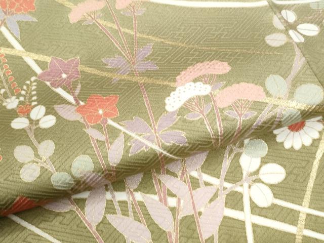 平和屋着物●訪問着 草花文 暈し染め 金彩 正絹 逸品 CABM3942yc