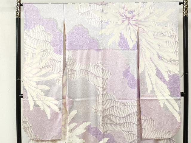 平和屋着物●豪華振袖 牡丹 銀彩 正絹 逸品 CABM3951yc