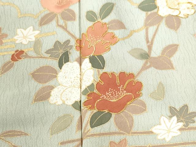 平和屋着物●訪問着 駒刺繍 枝花文 暈し染め 金彩 三越扱い 正絹 逸品 CABM3957yc
