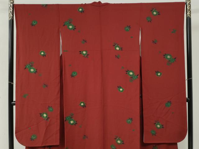 平和屋着物●豪華振袖 舞桜文 金彩 さが美扱い 正絹 逸品 CABM3972yc