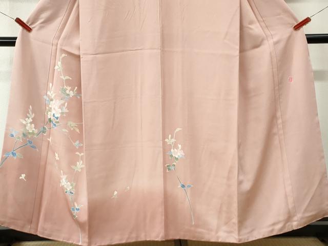 平和屋着物●本加賀友禅作家 南克治 訪問着 枝花文 暈し染め 正絹 逸品 CABM3987yc