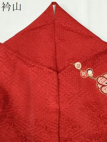 平和屋着物●豪華振袖 駒刺繍 流水鬘帯鴛鴦枝梅文 金彩 三越扱い 正絹 逸品 CABM3989yc