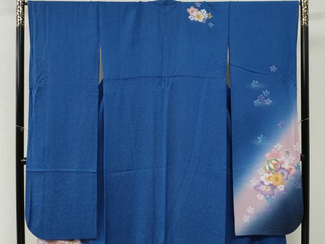 平和屋着物●豪華振袖 毬舞文 暈し染め 金通し地 京都きもの友禅扱い 正絹 逸品 CABM3993yc