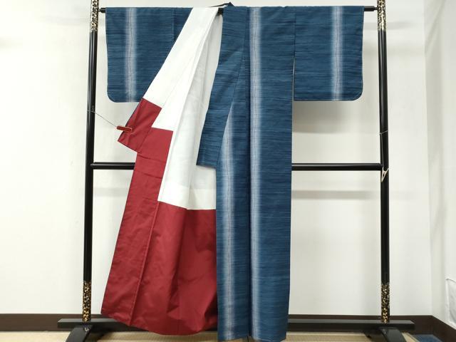 平和屋着物●置賜紬 米琉 星座の衣 霞文 証紙付き 正絹 逸品 未使用 CABM4017yc