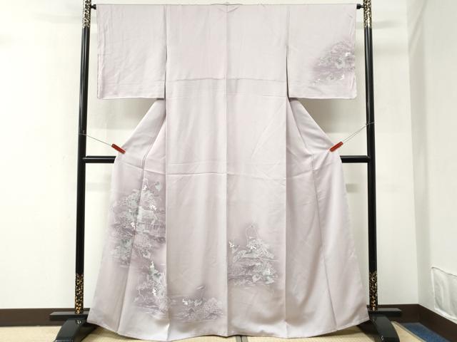 平和屋着物●訪問着 葡萄風景文 暈し染め 正絹 逸品 未使用 CABM4023yc