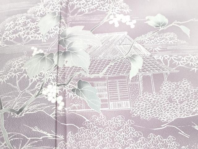 平和屋着物●訪問着 葡萄風景文 暈し染め 正絹 逸品 未使用 CABM4023yc