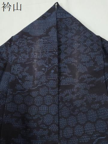 平和屋着物●結城紬 80亀甲 吉祥風景文 正絹 逸品 CABM4031yc