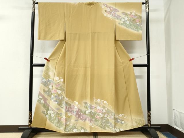 平和屋着物●訪問着 霞草花文 暈し染め 正絹 逸品 CABM4039yc