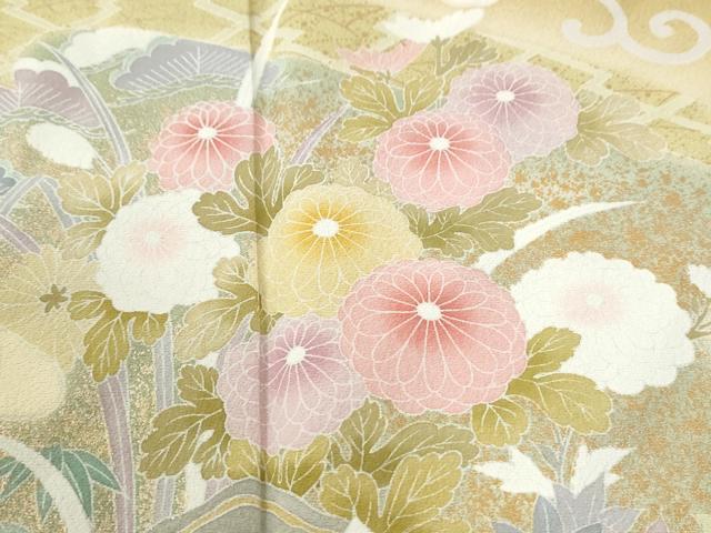 平和屋着物●訪問着 霞草花文 暈し染め 正絹 逸品 CABM4039yc