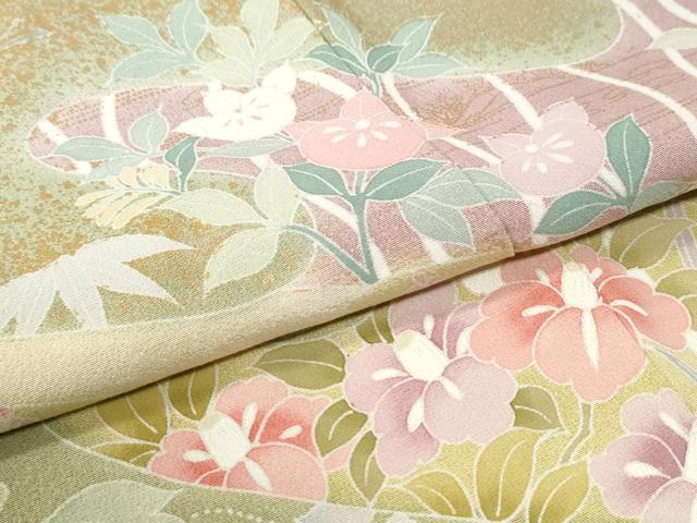 平和屋着物●訪問着 霞草花文 暈し染め 正絹 逸品 CABM4039yc