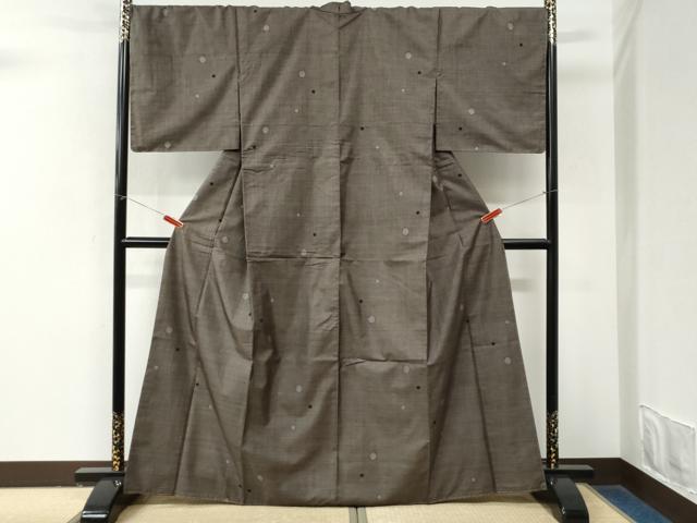 平和屋着物●本場大島紬 9マルキ 丸文 正絹 逸品 未使用 CABM4042yc
