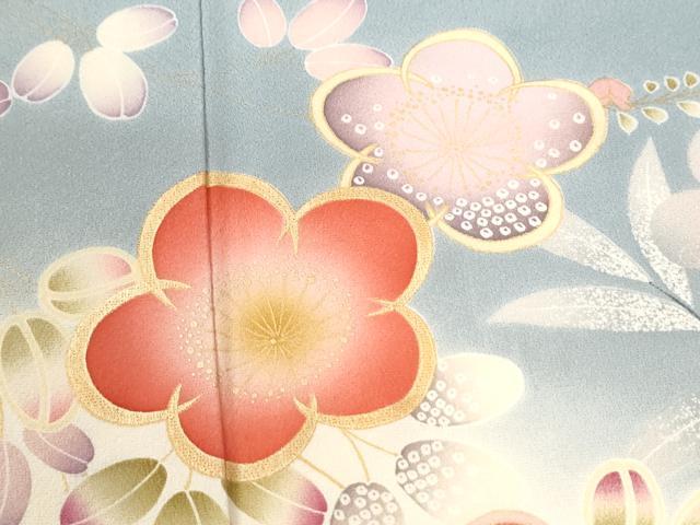 平和屋着物●訪問着 笹竹文花文 暈し染め 金彩 正絹 逸品 CABM4056yc