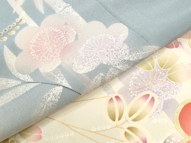 平和屋着物●訪問着 笹竹文花文 暈し染め 金彩 正絹 逸品 CABM4056yc