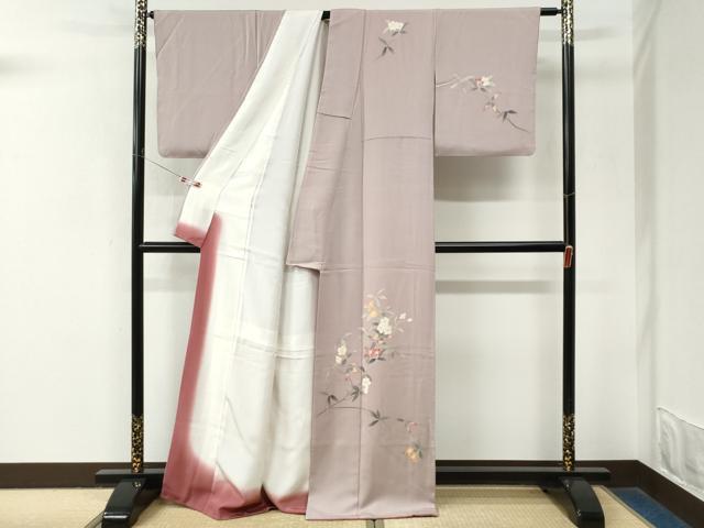 平和屋着物●本加賀友禅作家 南克治 訪問着 枝花文 正絹 逸品 CABM4057yc