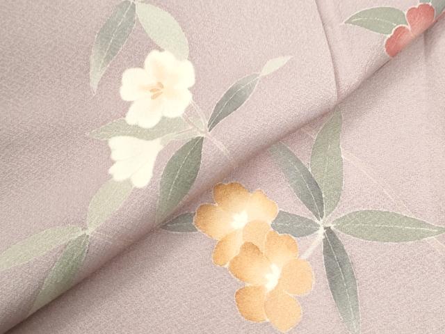 平和屋着物●本加賀友禅作家 南克治 訪問着 枝花文 正絹 逸品 CABM4057yc