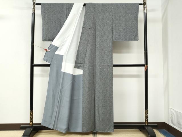 平和屋着物●染色作家 斉藤三才 江戸小紋 小花小紋柄 正絹 逸品 CABM4068yc